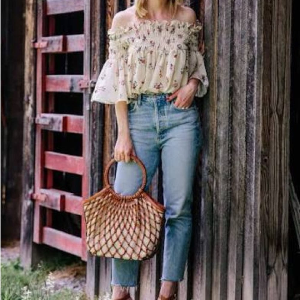 Chicwish Floral Off The Shoulder Blouse